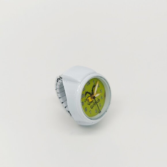 Rare Vintage Grinch (3 glow hands) ring watch white tone by migi (Unsigned) work - Picture 3 of 5